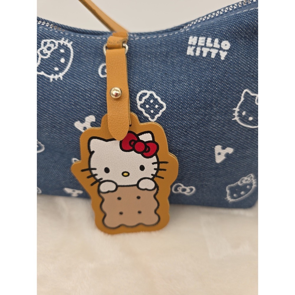 Hello Kitty Sanrio Crossbody Bag Blue Denim Cute Shoulder Bag Adjustable Strap - Picture 8 of 13